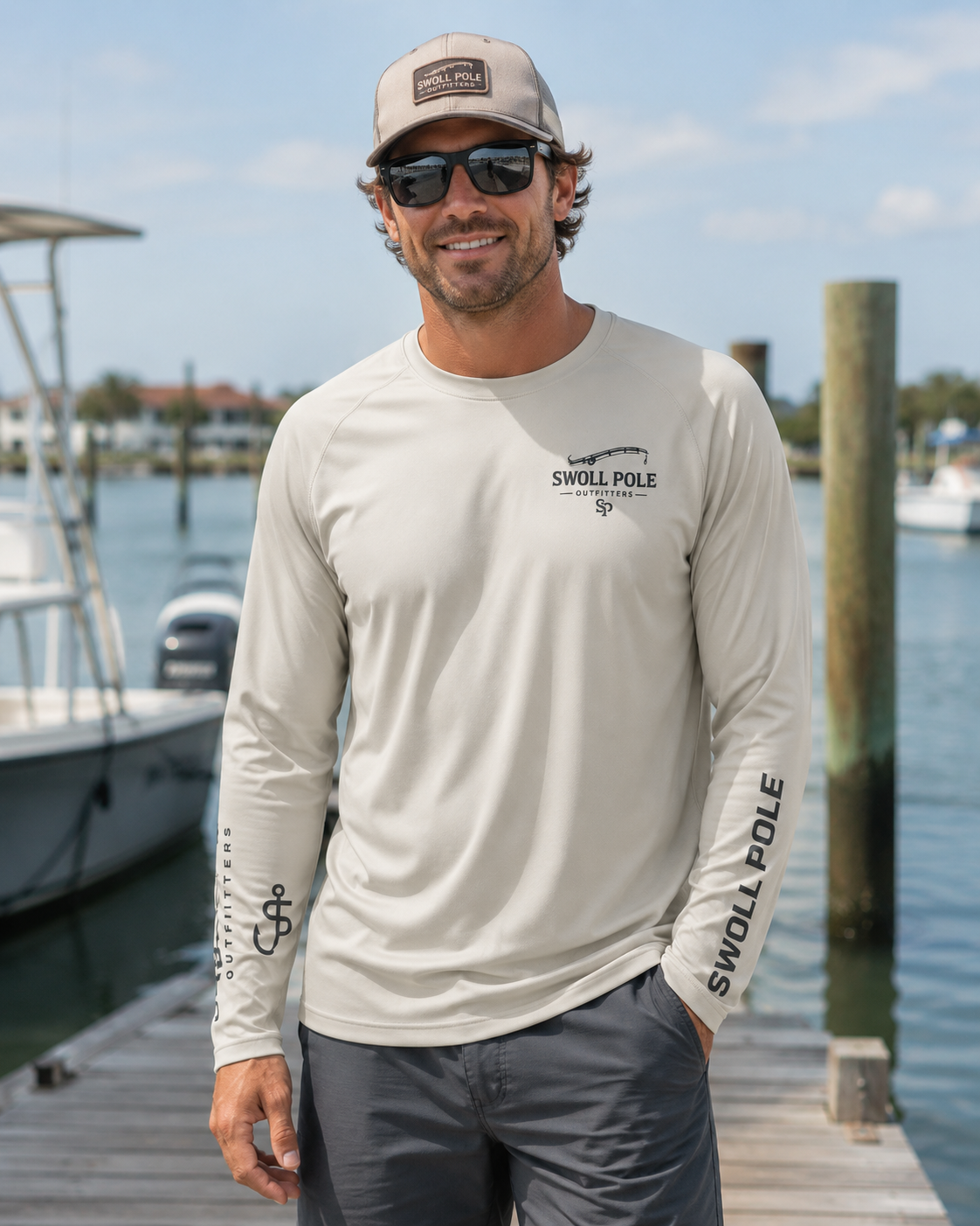 Wow, What a Swoll Pole Funny Redfish UPF Long Sleeve Shirt | Swoll Pole Outfitters