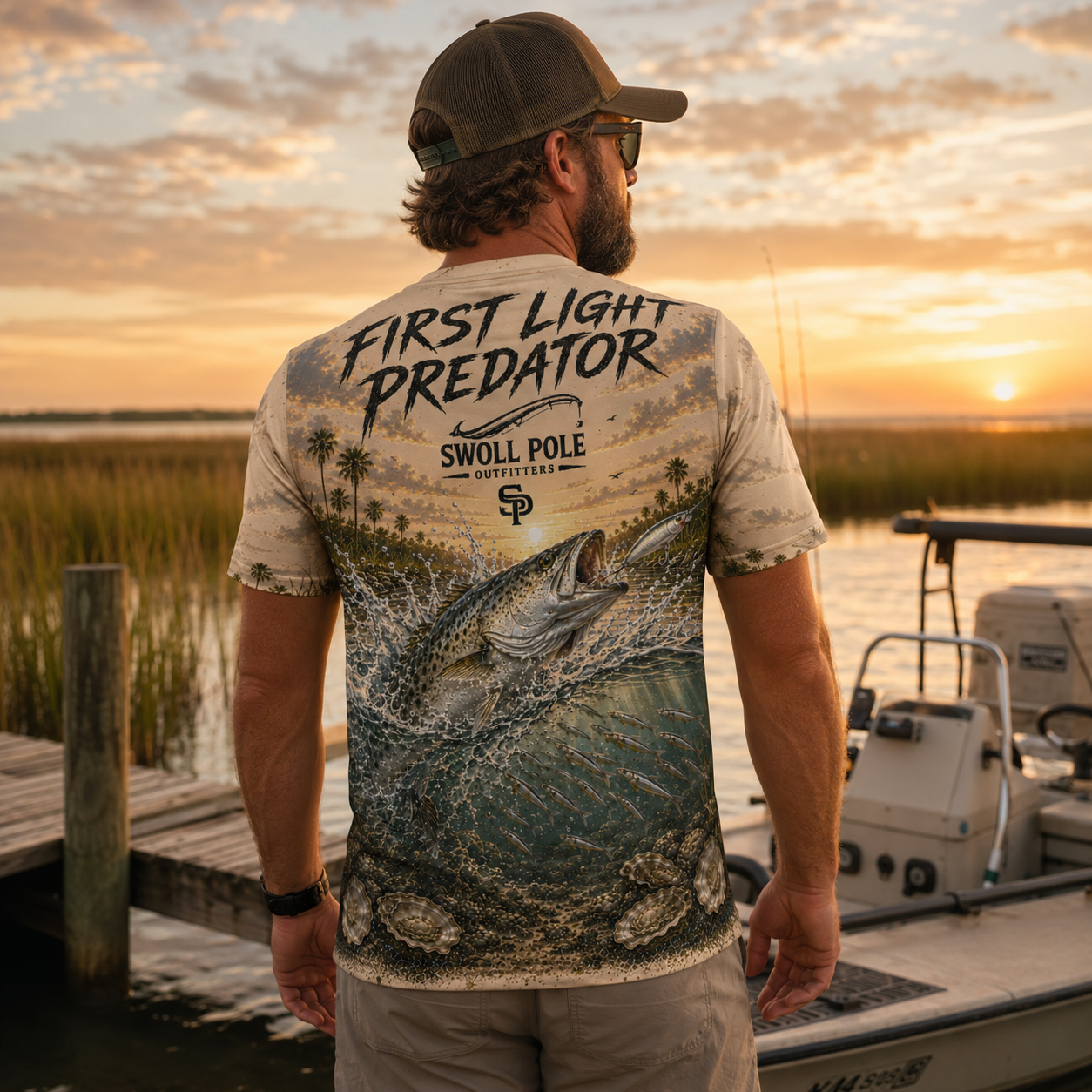 First Light Predator Speckled Trout UPF Fishing T-Shirt