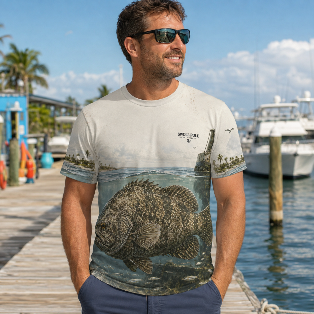 Tripletail Shadow Stalker Short Sleeve Performance Fishing Shirt | Swoll Pole Outfitters