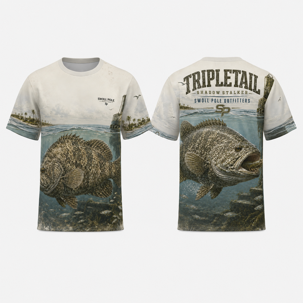 Tripletail Shadow Stalker Short Sleeve Performance Fishing Shirt | Swoll Pole Outfitters