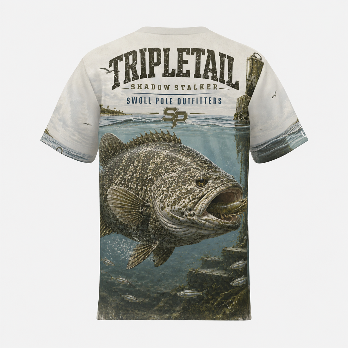 Tripletail Shadow Stalker Short Sleeve Performance Fishing Shirt | Swoll Pole Outfitters