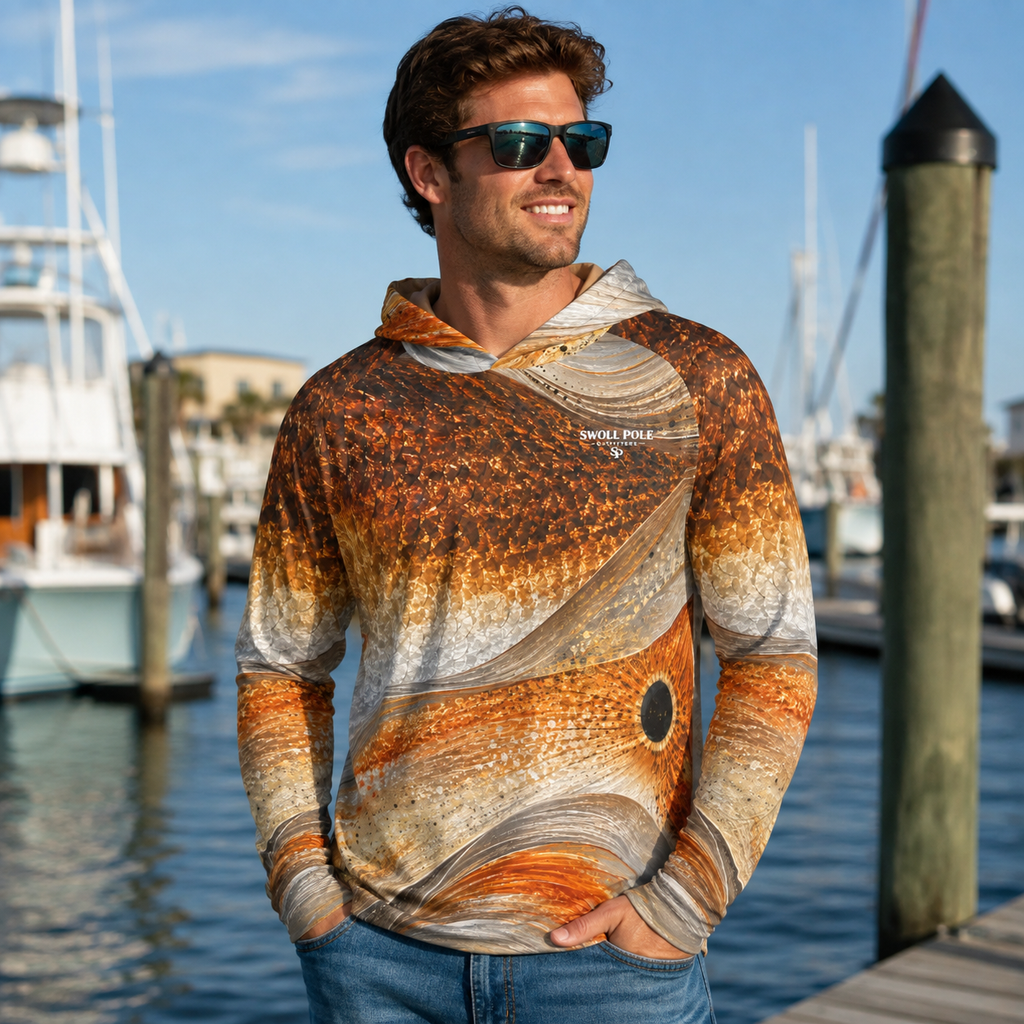 Seeing Red Redfish Performance Hoodie | Swoll Pole Outfitters