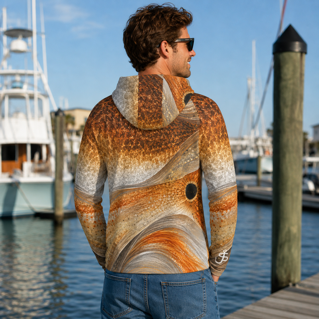 Seeing Red Redfish Performance Hoodie | Swoll Pole Outfitters