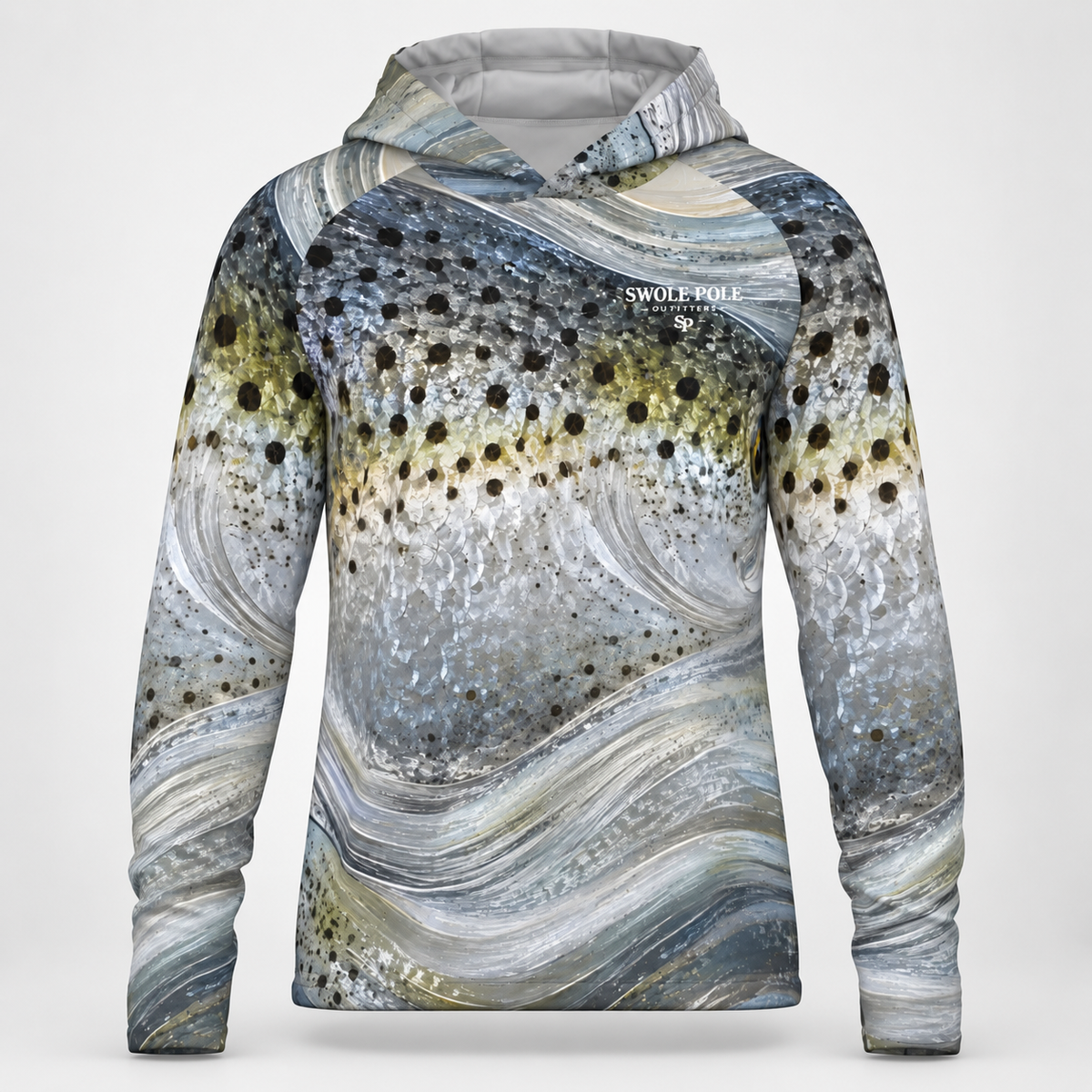 Chasing Silver Speckled Trout Performance Fishing Hoodie