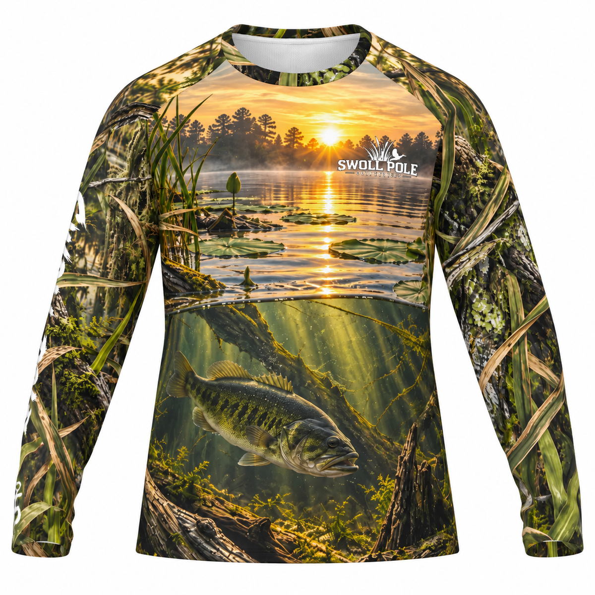 Largemouth – Topwater Terror Performance Long Sleeve Fishing Shirt