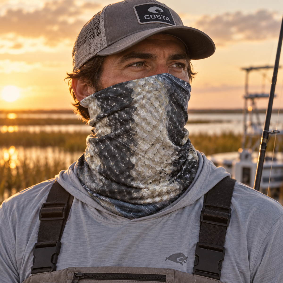 Wolf in Sheeps Clothing – Abstract Sheepshead Performance Neck Gaiter
