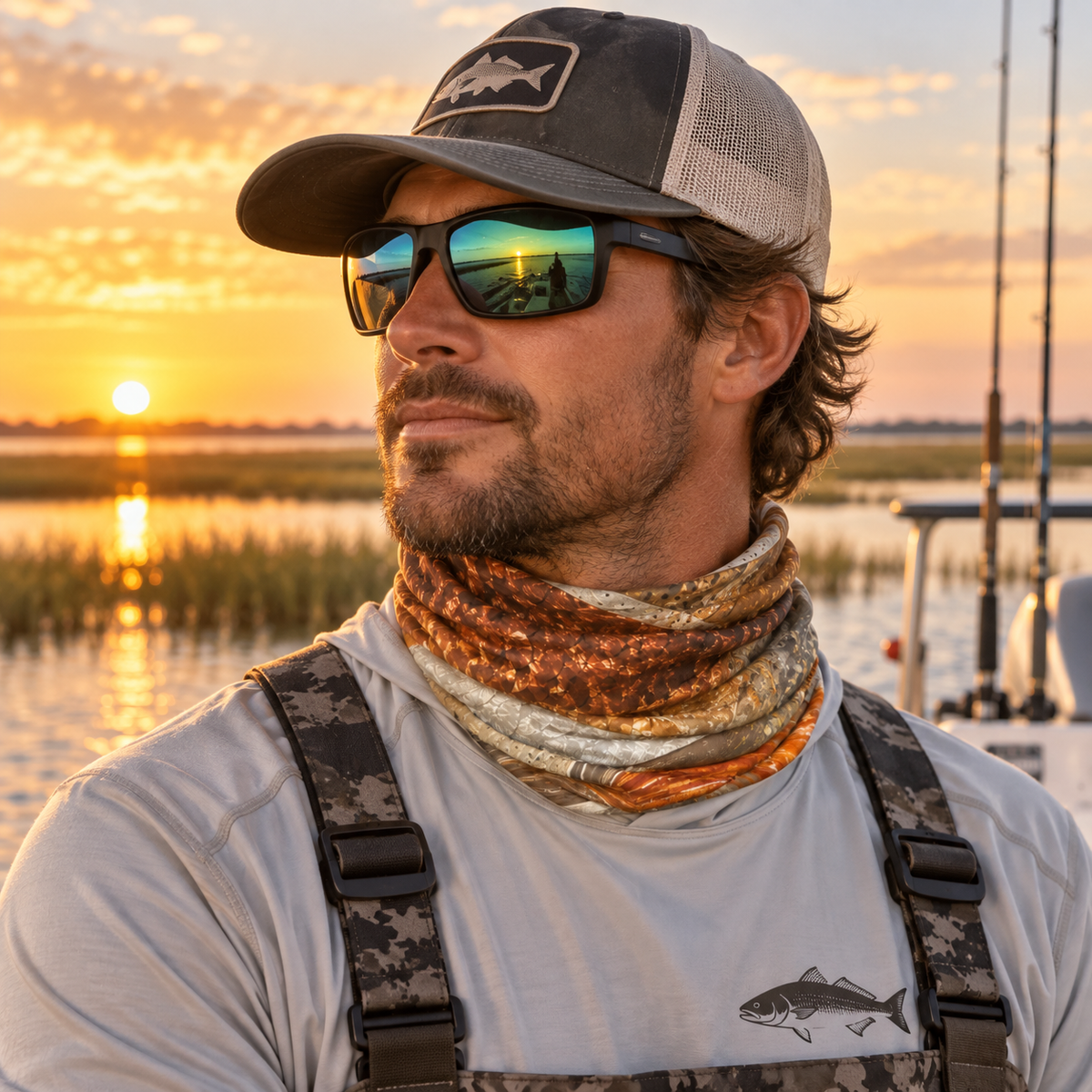 Seeing Red – Abstract Redfish Performance Neck Gaiter