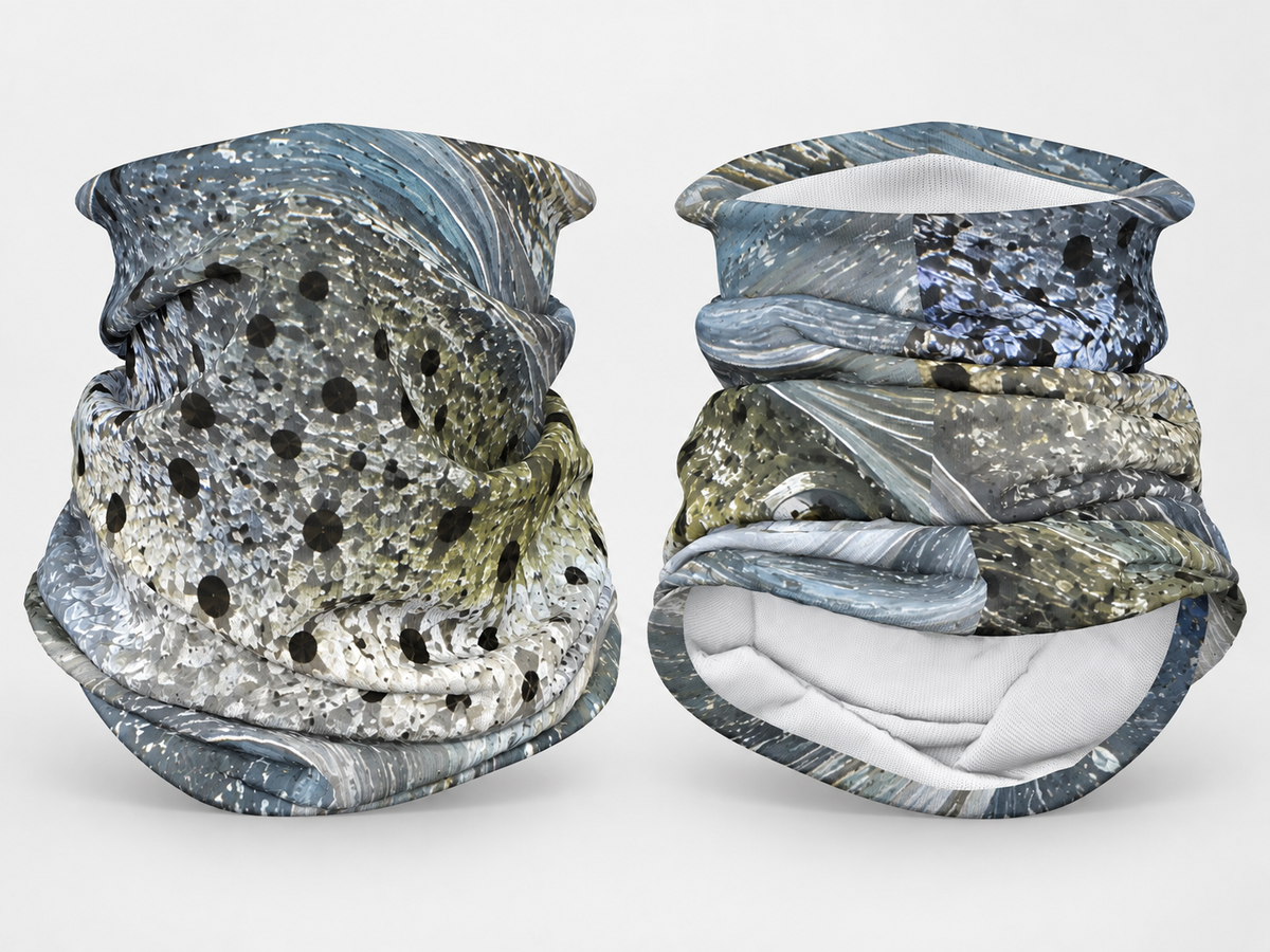 Chasing Silver – Abstract Speckled Trout Performance Neck Gaiter