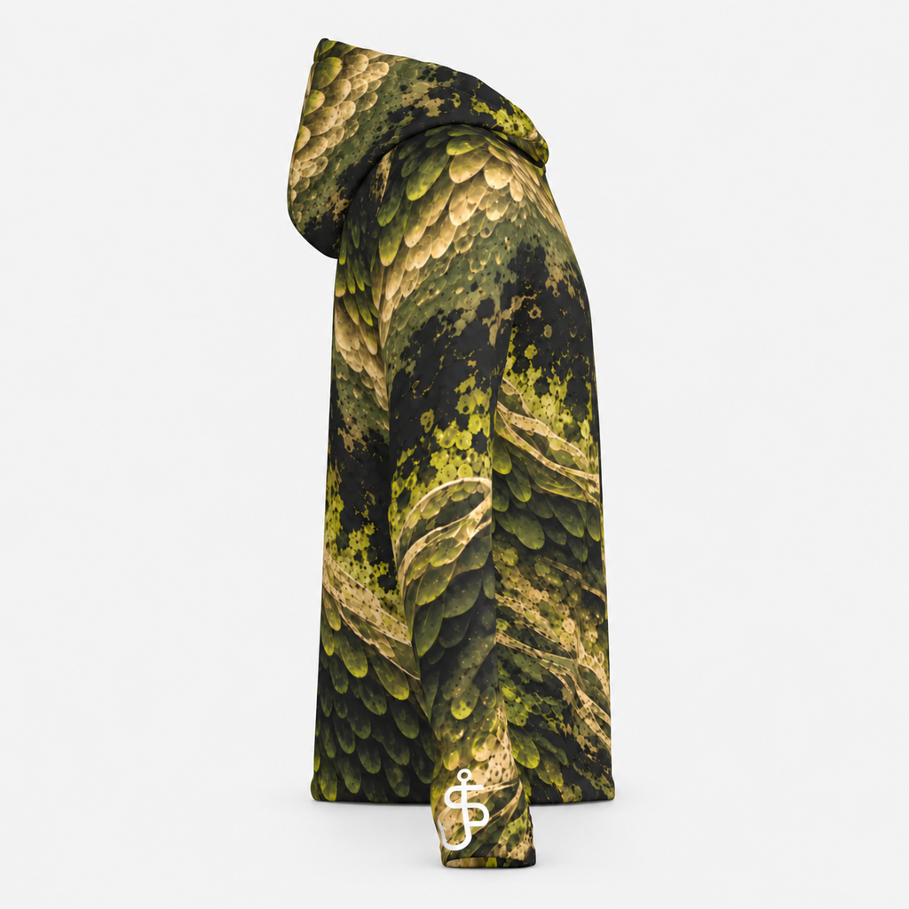 Topwater Terror – Abstract Largemouth Bass Performance Fishing Hoodie