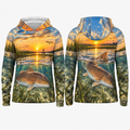 Red Dawn Redfish Performance Fishing Hoodie | Swoll Pole Outfitters