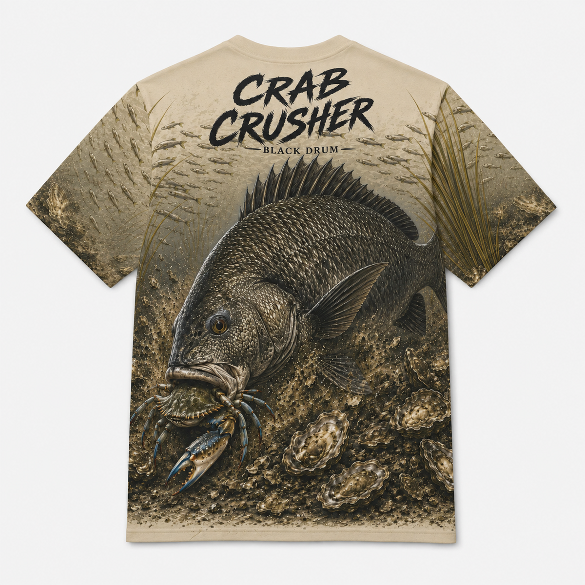 Crab Crusher Black Drum UPF Fishing T-Shirt