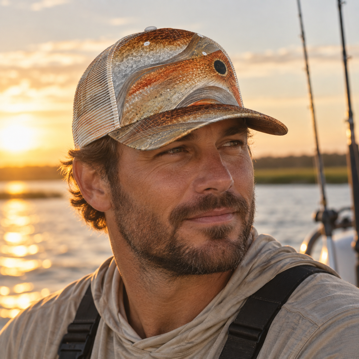 Seeing Red Redfish Performance Trucker Hat