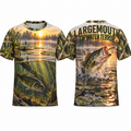 Topwater Terror – Largemouth Bass Performance Short Sleeve Fishing Shirt