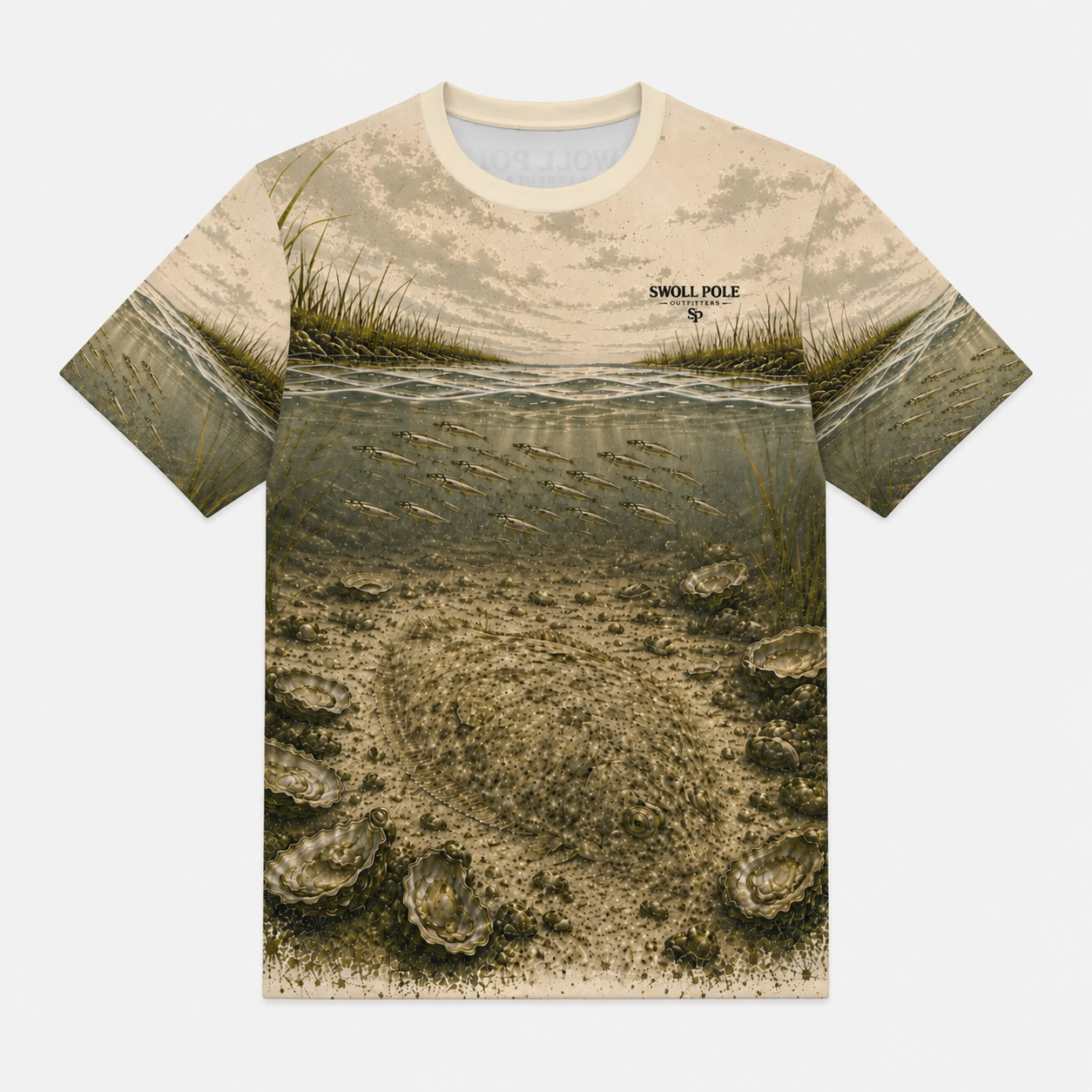 Master of Camouflage Flounder UPF Fishing T-Shirt