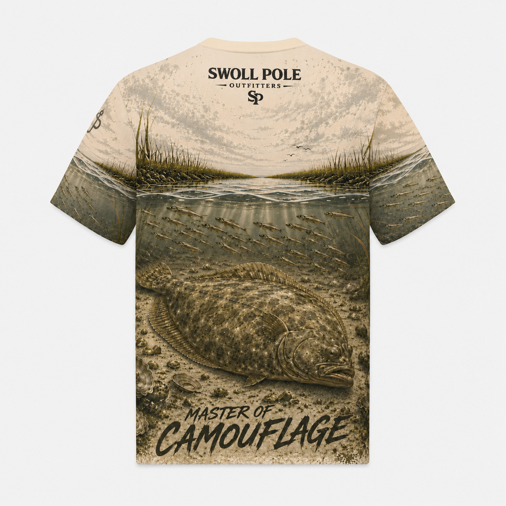 Master of Camouflage Flounder UPF Fishing T-Shirt