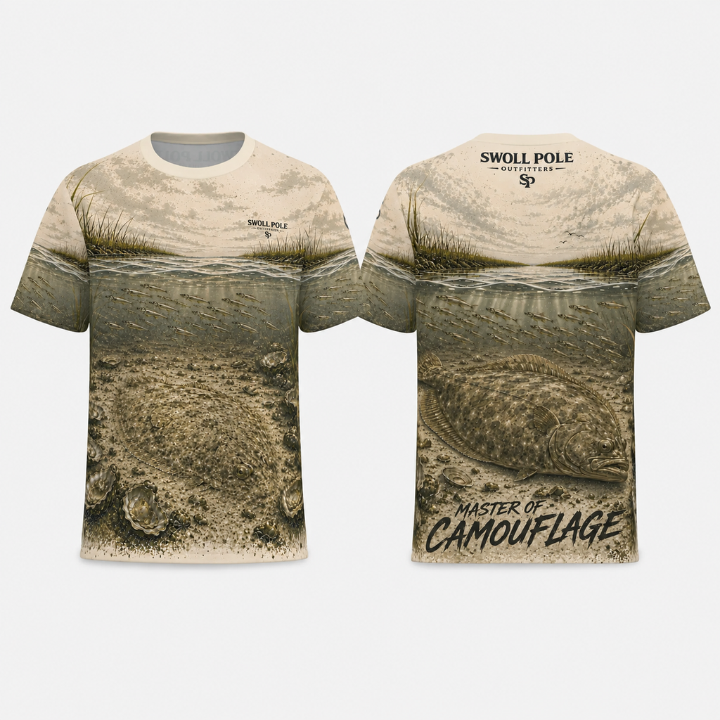 Master of Camouflage Flounder UPF Fishing T-Shirt