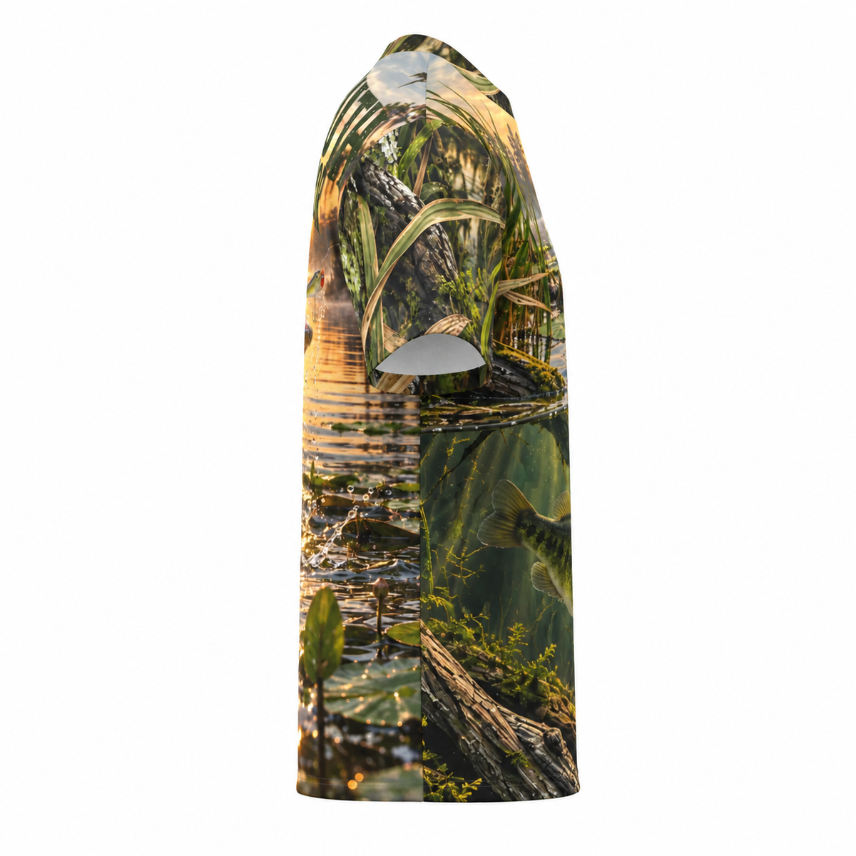 Topwater Terror – Largemouth Bass Performance Short Sleeve Fishing Shirt