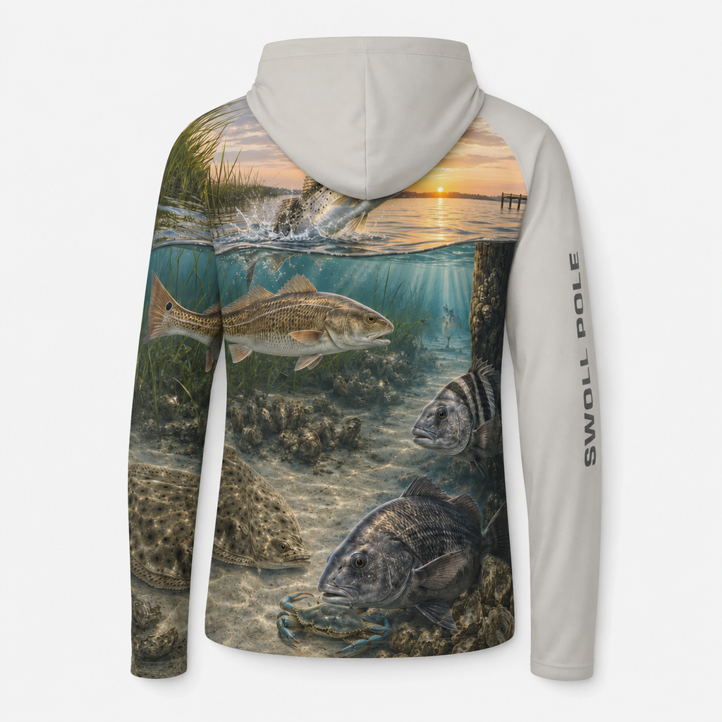 Inshore Fishing Series Performance Hoodie | Swoll Pole Outfitters