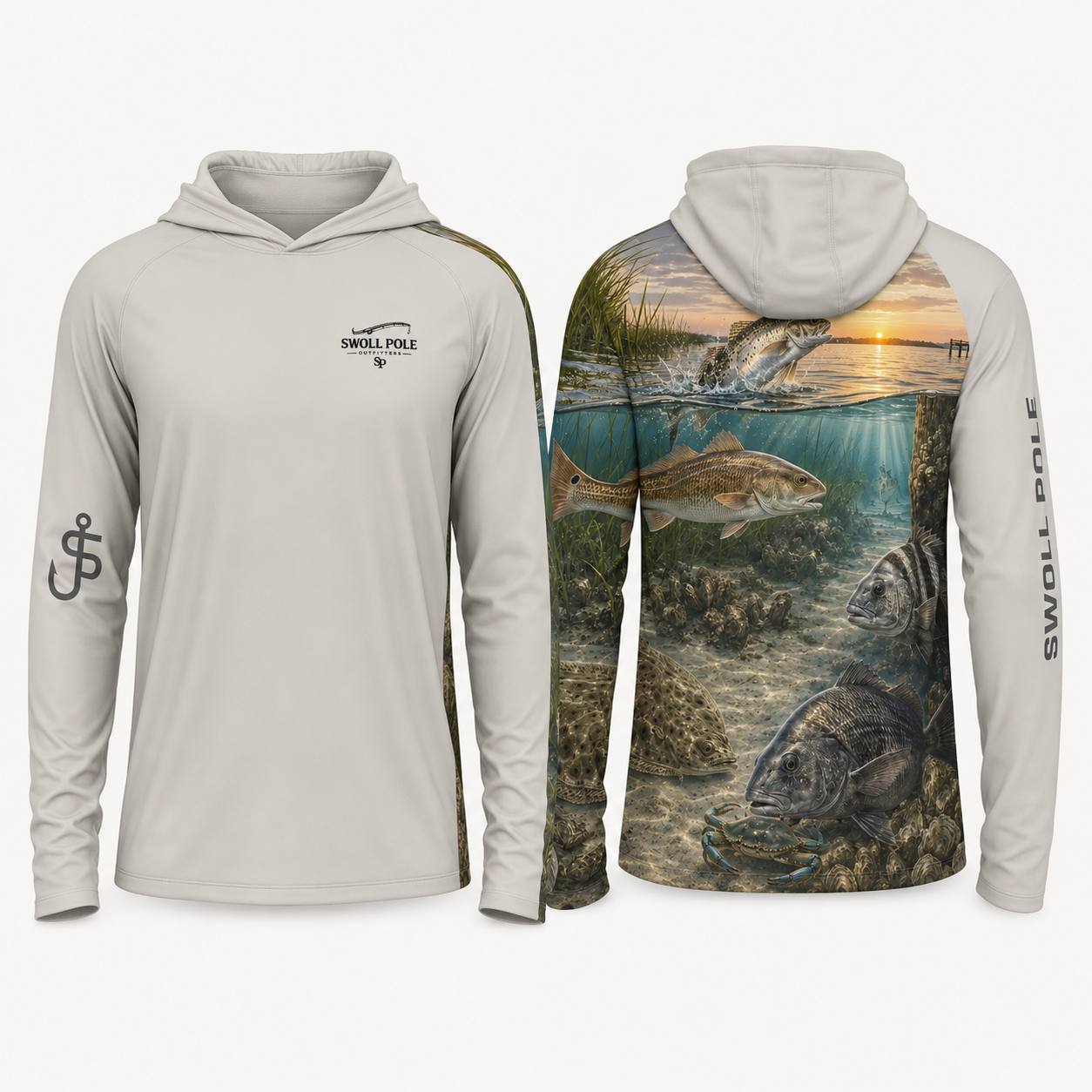 Inshore Fishing Series Performance Hoodie | Swoll Pole Outfitters