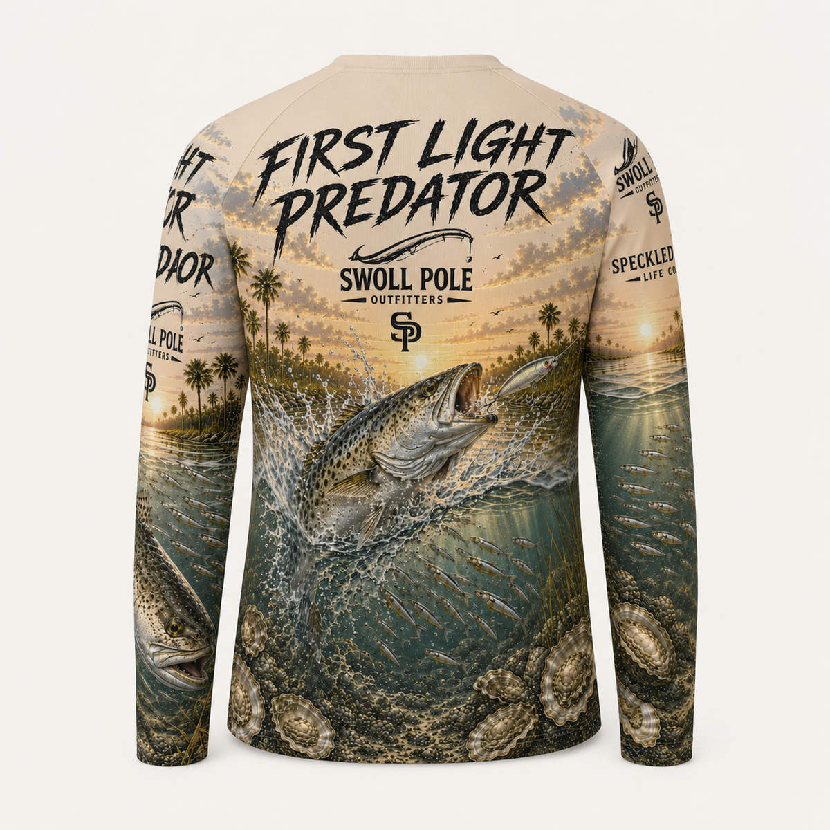 First Light Predator Speckled Trout UPF Long Sleeve Fishing Shirt | Swoll Pole Outfitters