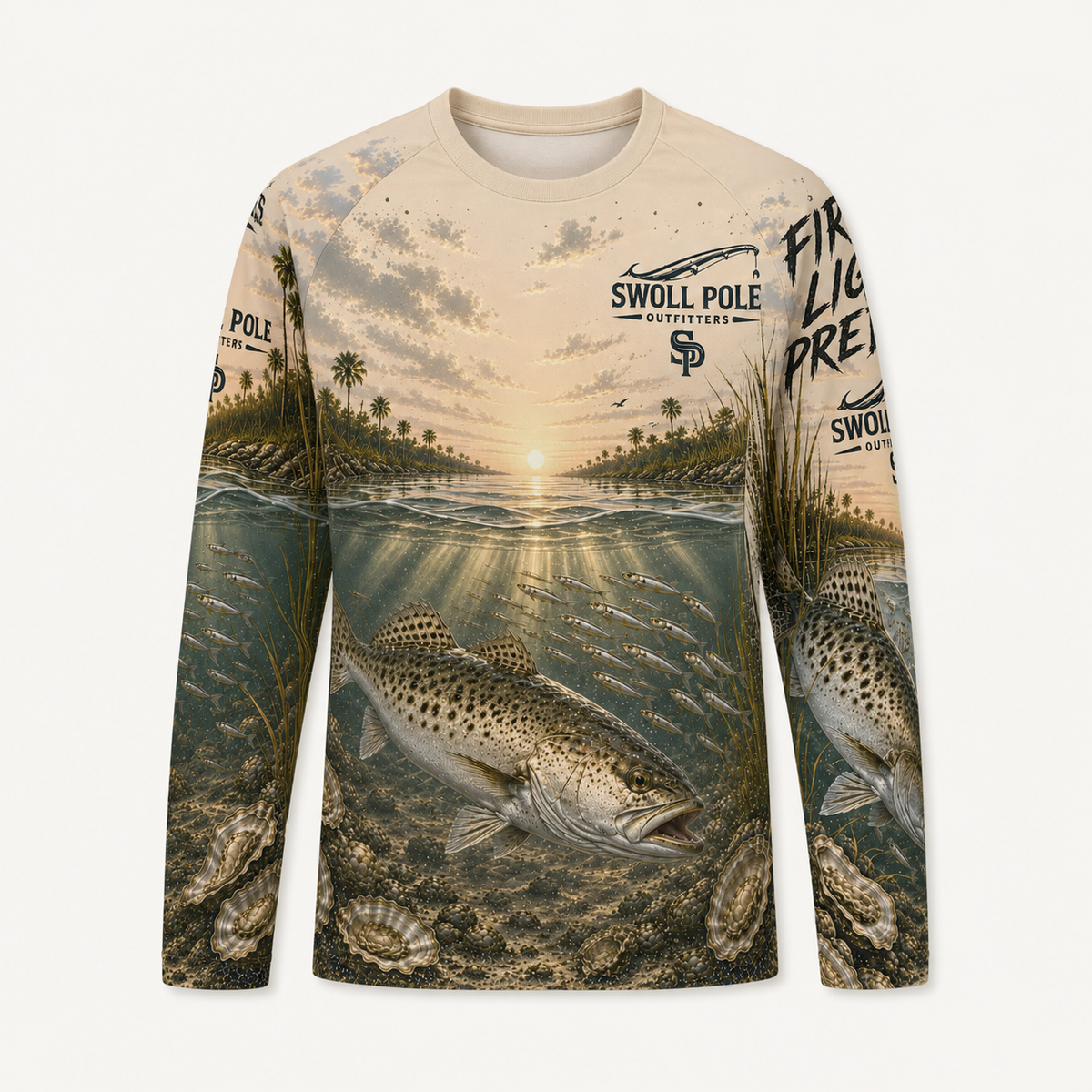 First Light Predator Speckled Trout UPF Long Sleeve Fishing Shirt | Swoll Pole Outfitters